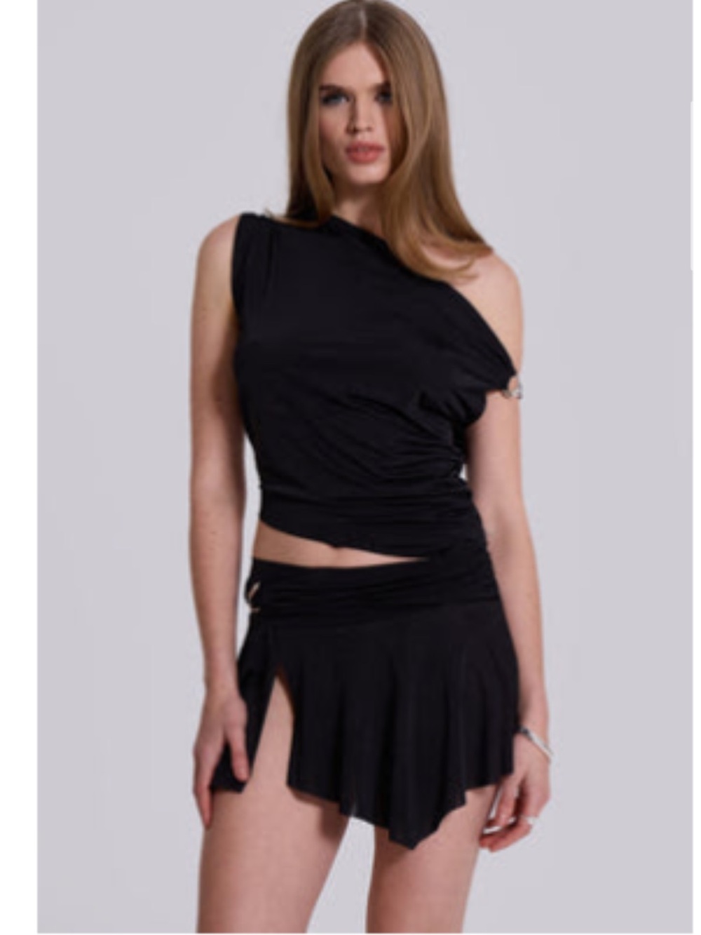 Jaded London Black Off The Shoulder Top